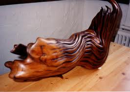 Wood sculpture can be fluid.